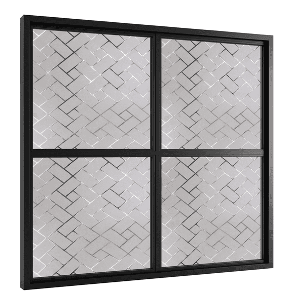 ROSEXIXI Window Privacy Film 23.6" x 78.7" Static Cling Glass Film Diagonal Grid Opaque Frosted Decorative Sticker for Bathroom Bedroom Home Office and Front Door