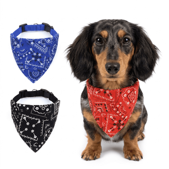 ROSEXIXI medium size Adjustable Bandanas 3pcs Paisley Printed Accessories Washable Puppy Bandana Scarf Multi-Functional Pet Items for dog Outdoor Walking and Daily Decoration