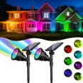 ROSHWEY 2PCS Solar Ground Lights, Solar Spot Lights Outdoor Waterproof