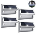 thumbnail image 1 of ROSHWEY 4 Pack Solar Deck Lights Outdoor, Stainless Steel Solar Step Lights Waterproof Led Solar lights for Outdoor Stairs, Step, Fence, Yard, Patio, Pathway, Cool Light, 1 of 5