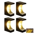 thumbnail image 1 of ROSHWEY 4PCS Solar Stair Lights Outdoor Waterproof, Solar Deck Lights for Step, Patio, Porch, Garden, Courtyard, Amber Light, 1 of 6