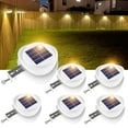 thumbnail image 1 of ROSHWEY 6PCS Solar Eaves Lights, Solar Fence Lights Outdoor Waterproof, Solar UFO Lights for Gutter, Backyard, Garage, White Shell Amber Light, 1 of 5