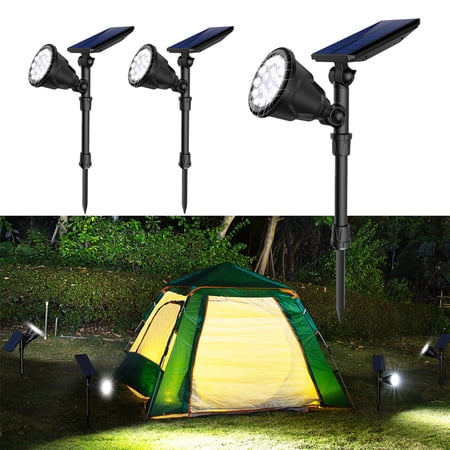 ROSHWEY Large Solar Powered Led Spotlight, Solar Spot Lights Landscape Light, Black Color