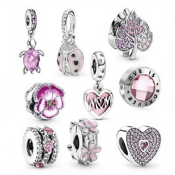 ROSIANNA Alloy Women's Charm Pendant Set, Mixed Designs, 10 Pieces