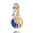 thumbnail image 1 of ROSIANNA 925 Sterling Silver Charm for Bracelets Golden Sun and Moon Tai Chi Pendant Charm Women Bracelet Charm, 1 of 5