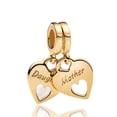 thumbnail image 1 of ROSIANNA 925 Sterling Silver Charm for Bracelets Golden Mother-Daughter Bond Pendant Charm Women Bracelet Charm, 1 of 5