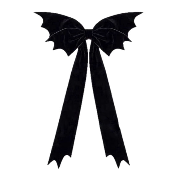 ROSINE Large Halloween 7 Color Bat Bow Decor Gothic Style Giant Black Bows, Halloweens Decor Christmas Tree Topper Bows Decorations for Indoor Room Party Hanging