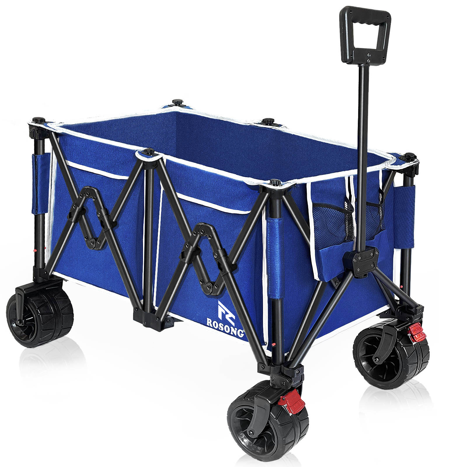Garden Carts Yard Dump Wagon Cart Lawn Utility Cart Outdoor Steel Heavy Duty Beach Lawn Yard