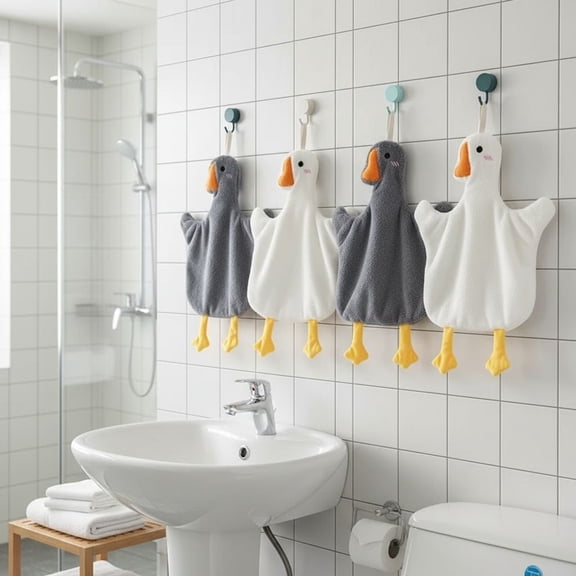 ROSOZ Adorable goose design handkerchief highly absorbent and fast drying perfect for kitchen bathroom and daily use
