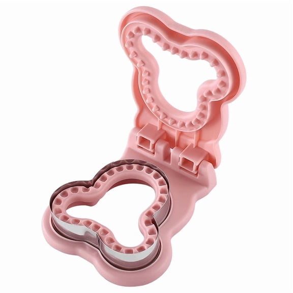 ROSOZ Cute Bear & Heart Shape Sandwich Cutter and Sealer, Pocket Bread Mold, DIY Home Baking Tool for Toast Sandwiches