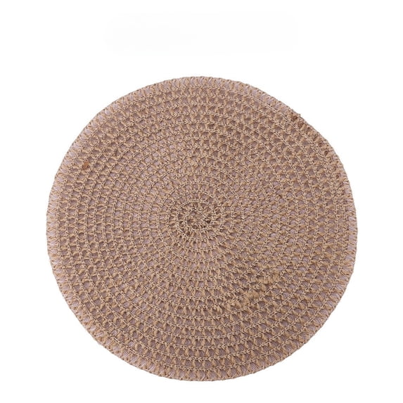 ROSOZ Linen Blend Round Woven Placemats Heatproof Non Slip Coasters for Table Setting Home Kitchen Dining Accessories