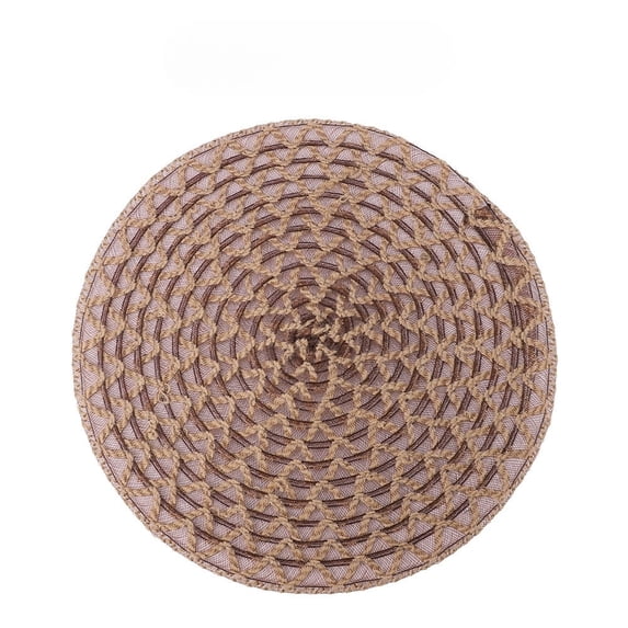ROSOZ Linen Blend Round Woven Placemats Heatproof Non Slip Coasters for Table Setting Home Kitchen Dining Accessories
