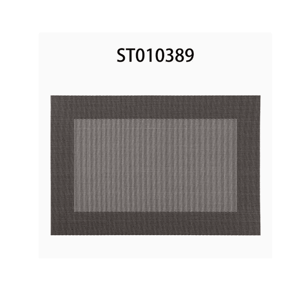 ROSOZ Nordic Japanese Chinese Woven Square Double Frame PVC Place Mats Heat Resistant Minimalist Dining Tableware