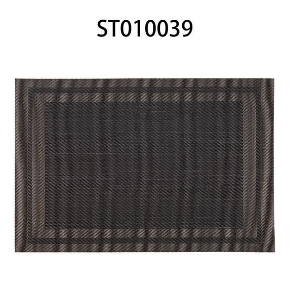 ROSOZ Nordic Japanese Chinese Woven Square Double Frame PVC Place Mats Heat Resistant Minimalist Dining Tableware