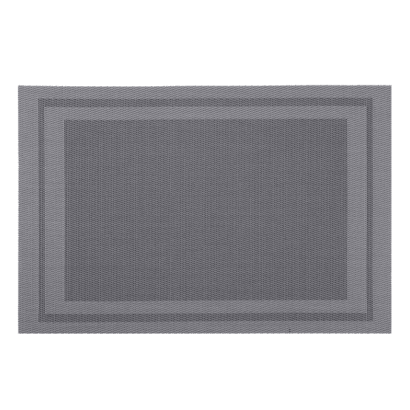 ROSOZ Nordic Japanese Chinese Woven Square Double Frame PVC Place Mats Heat Resistant Minimalist Dining Tableware