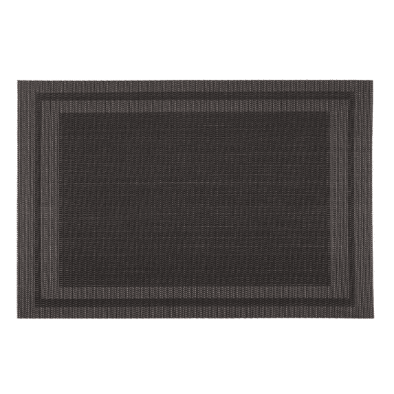 ROSOZ Nordic Japanese Chinese Woven Square Double Frame PVC Place Mats Heat Resistant Minimalist Dining Tableware