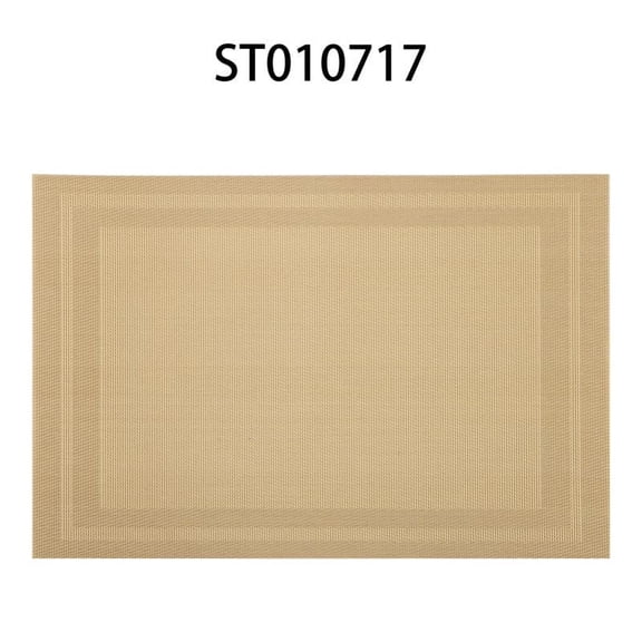 ROSOZ Nordic Japanese Chinese Woven Square Double Frame PVC Place Mats Heat Resistant Minimalist Dining Tableware
