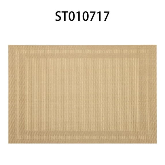 ROSOZ Nordic Japanese Chinese Woven Square Double Frame PVC Place Mats Heat Resistant Minimalist Dining Tableware