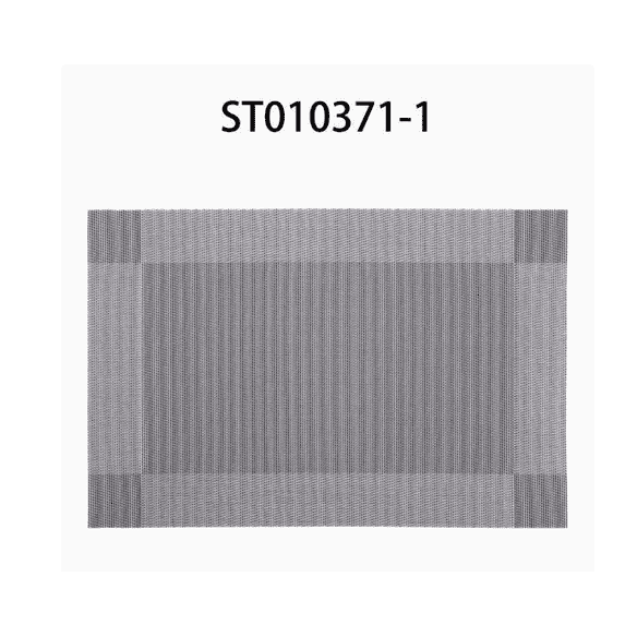 ROSOZ Nordic Japanese Chinese Woven Square Double Frame PVC Place Mats Heat Resistant Minimalist Dining Tableware