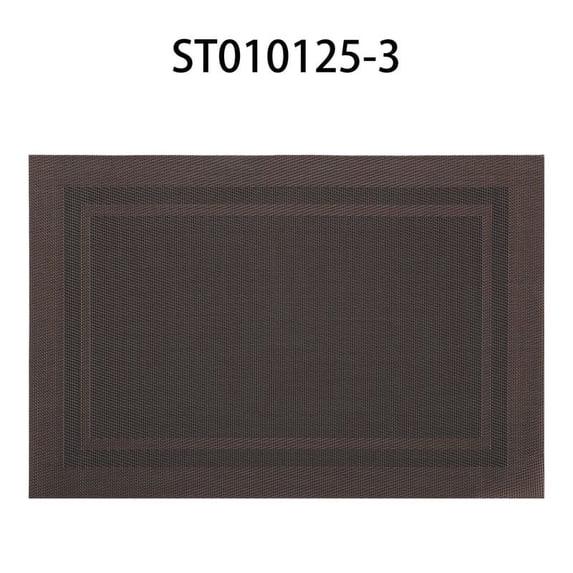 ROSOZ Nordic Japanese Chinese Woven Square Double Frame PVC Place Mats Heat Resistant Minimalist Dining Tableware
