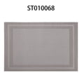 thumbnail image 1 of ROSOZ Nordic Japanese Chinese Woven Square Double Frame PVC Place Mats Heat Resistant Minimalist Dining Tableware, 1 of 9