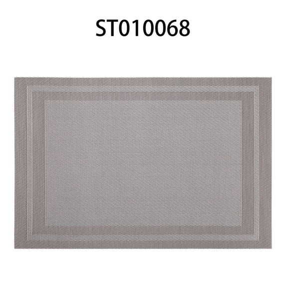 ROSOZ Nordic Japanese Chinese Woven Square Double Frame PVC Place Mats Heat Resistant Minimalist Dining Tableware