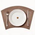 thumbnail image 1 of ROSOZ Round Table Fan Shaped Place Mats Heat Resistant Waterproof Dining Table Pads for Hotel Western Restaurant New Chinese Style Tableware, 1 of 7