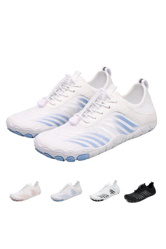 Unisex Quick-Dry Barefoot Water Shoes - Lace-Up Aqua Sneakers with Soft Sole for Swimming, Diving & Hiking
