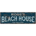 thumbnail image 1 of ROSS'S Beach House Blue Rustic Cabin Home Decor 6x18 Metal 206180026089, 1 of 1