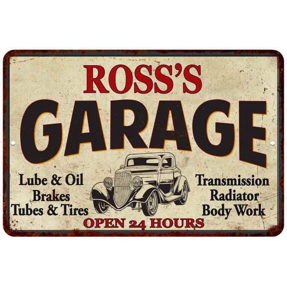 ROSS'S Garage Man Cave Metal Sign Decor 8x12 208120014285