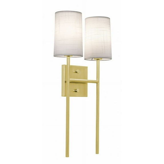 ROSS1020CBSB AFX Rose - 2 Light Wall Sconce In Contemporary Style-19.6 Inches Tall and 9.7 Inches Wide-Satin Brass Finish