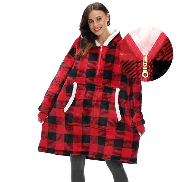 ROSVIGOR Wearable Blanket Hoodie Sweatshirt for Women Men, Sherpa