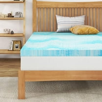 ROSVOVO Mattress Topper Queen, 2 Inch Gel Memory Foam Bed Topper for Queen Size Bed, CertiPUR-US Certified, Blue