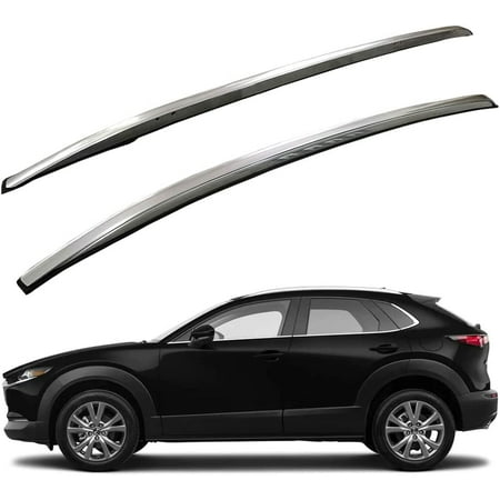 ROSY PIXEL 2PCS Roof Rack Side Rails for 2020-2023 Mazda CX-30 Roof Rails Luggage Carrier Aluminum Silver
