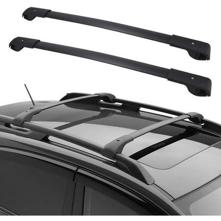 ROSY PIXEL Roof Rack Cross Bars Pair Set 2009-2013 for Subaru Forester Aluminum Black Replace Number E361SSC300
