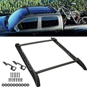 ROSY PIXEL Roof Rack Set for Toyota Tacoma Double Cab 2005-2023 Black 2Pcs Cross Bars& 2Pcs Side Rails