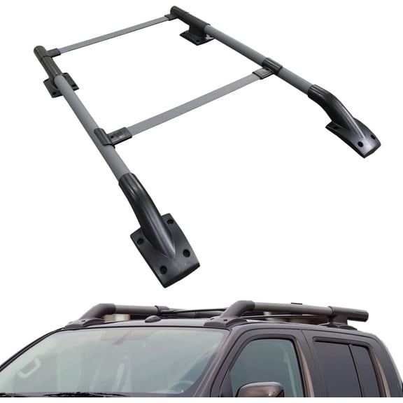 ROSY PIXEL Roof Rack for 2007 - 2017 Nissan Frontier 4 Door Rooftop Rails Luggage Carriers (Gray)