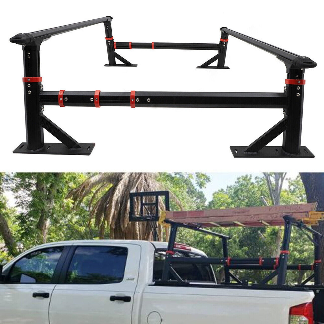 ROSY PIXEL Universal Adjustable Ladder Rack Bed Luggage For 05-23 ...
