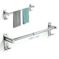 thumbnail image 1 of ROSYNEY 304 Stainless Steel Towel Rack, Retractable 15.9-28.6 Inch Towel Bar with Hooks, Wall-Mounted Towel Rack for Bathroom, 1-BACK, 1 of 6