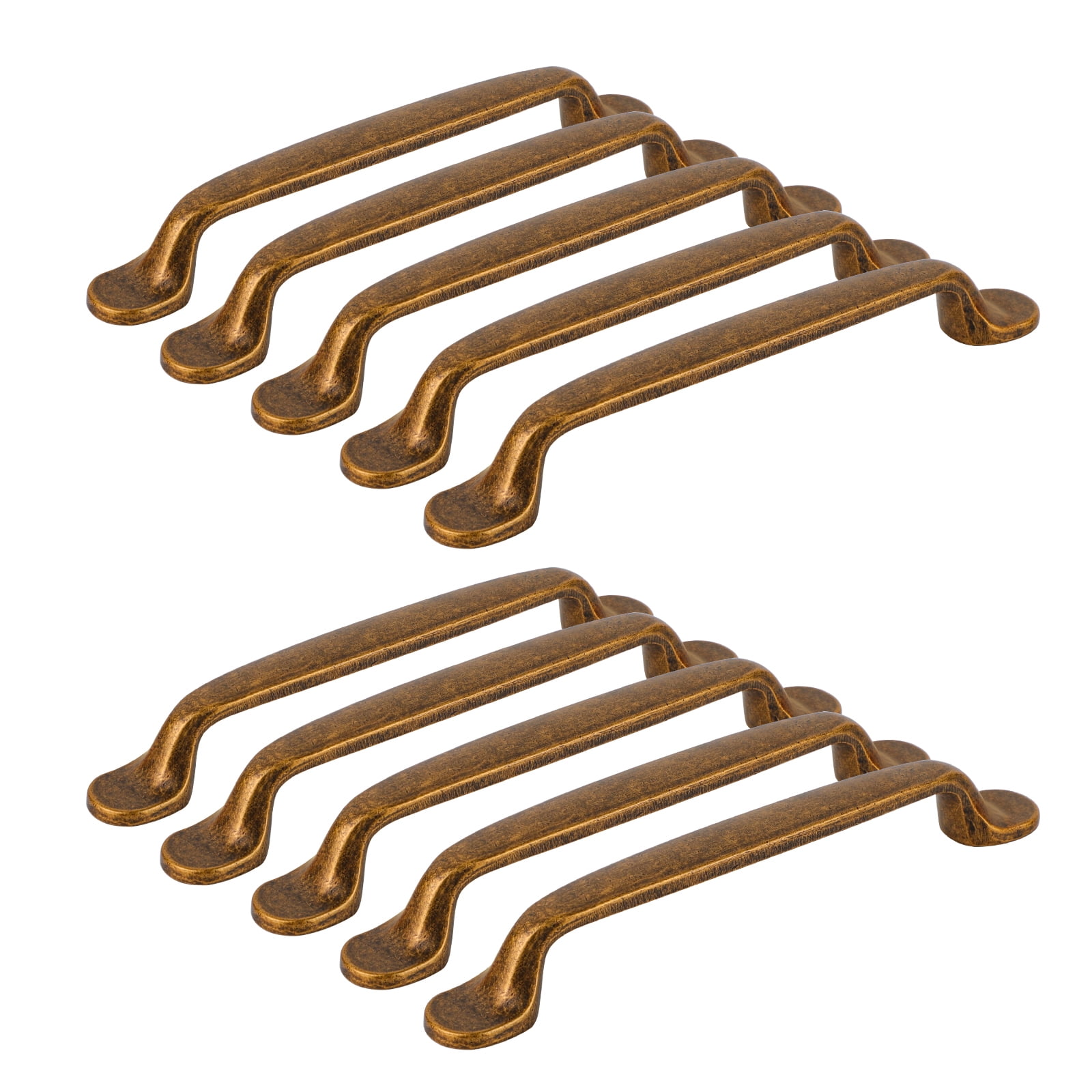 ROSYNEY 8 Pack 5"(128mm) Hole Center Cabinet Pulls, Antique Brass Cabinet Handles, Bronze
