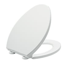 ROSYNEY Elongated Toilet Seat with Hinge, Slow Close, Easy Clean & Change Hinges, White