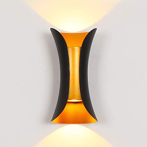 Chrasy 10W LED Wall Light - Up/Down Warm White Sconce, IP65 Waterproof, Spiral Design For Indoor/Outdoor