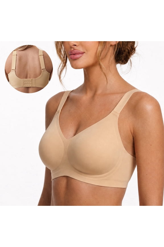 Women’s Wireless No Underwire Bra,Smooth Seamless Full Coverage Comfort Everyday Bra,S-3XL