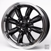 ROTA RB 15X7 ET25 4X100 57.1 Hub ROYAL HYPER BLACK Wheel Rim