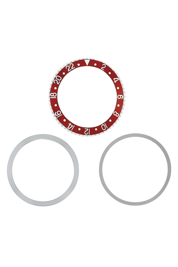ROTATING + BEZEL + INSERT FOR ROLEX GMT WATCH 1670 1675 16750 16753 16758 RED