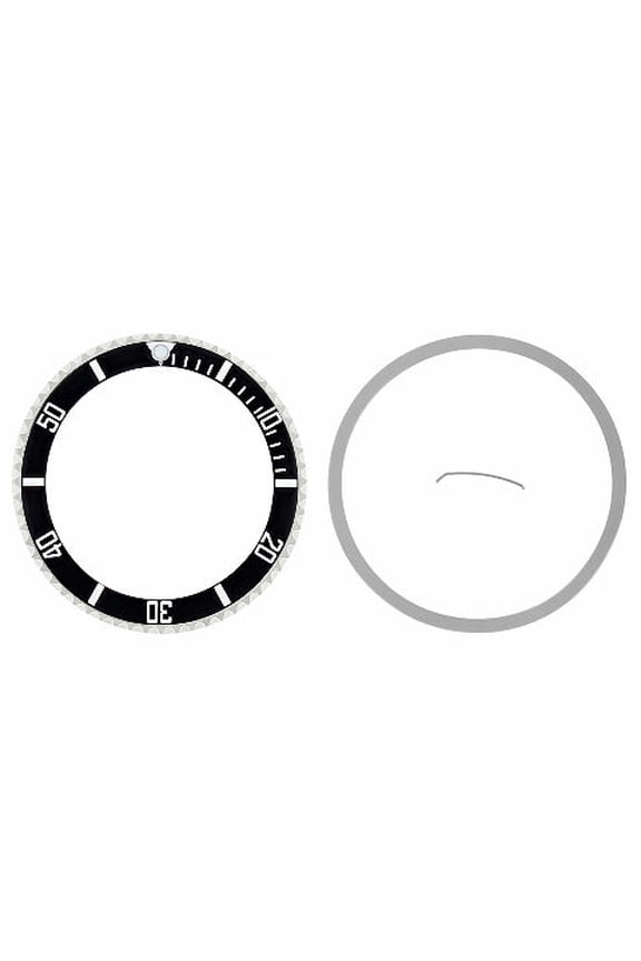 ROTATING BEZEL & INSERT FOR ROLEX NO DATE SUBMARINER 14060, 14060M BLACK