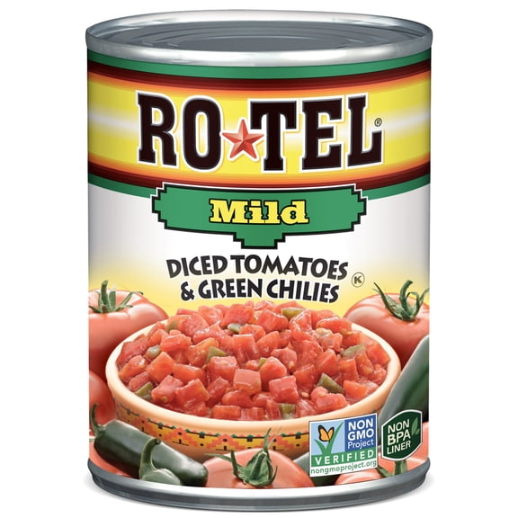 ROTEL Mild Diced Tomatoes and Green Chilies, 10 oz (Pack of 4)