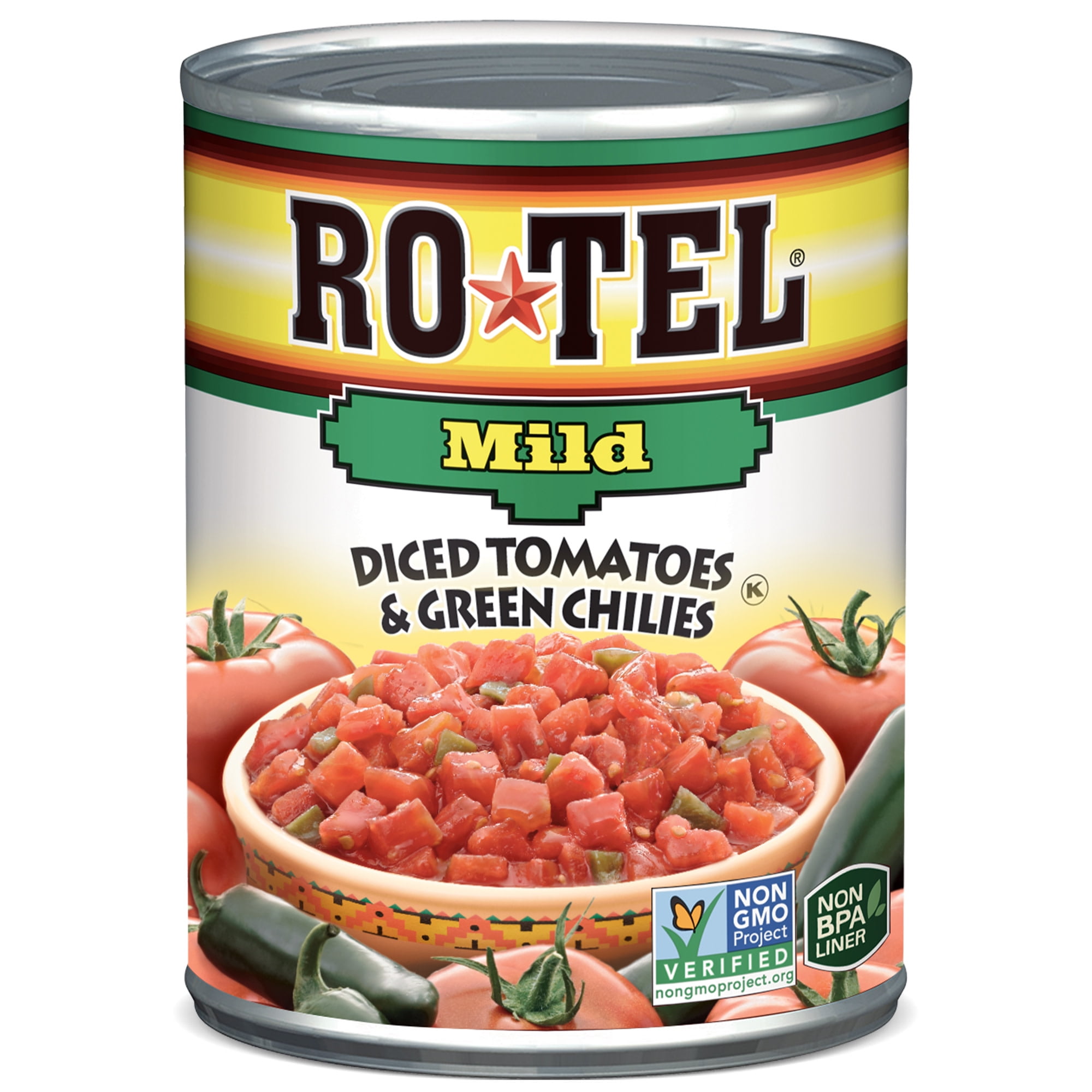 ROTEL Mild Diced Tomatoes and Green Chilies, 10 oz (Pack of 8)
