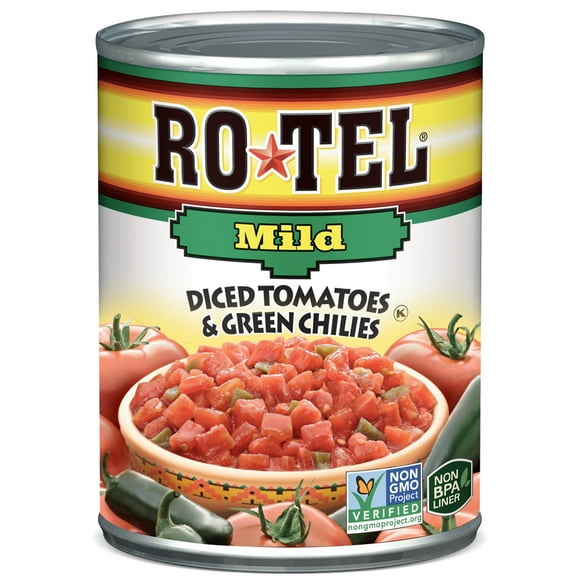 ROTEL Mild Diced Tomatoes and Green Chilies, 10 oz