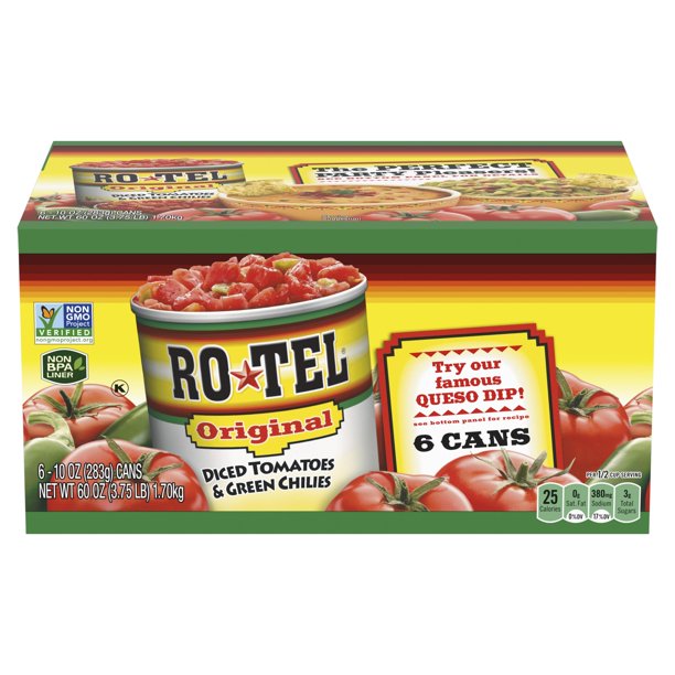 ROTEL Original Diced Tomatoes and Green Chiles, 10 oz. 6Ct